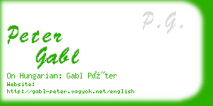 peter gabl business card